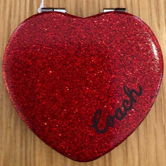 Coach Accessories Hp Coach Glitter Heart Mirror Compact Poshmark